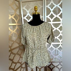 NWT | Suzanne Betro Cutout Floral Blouse | Small |